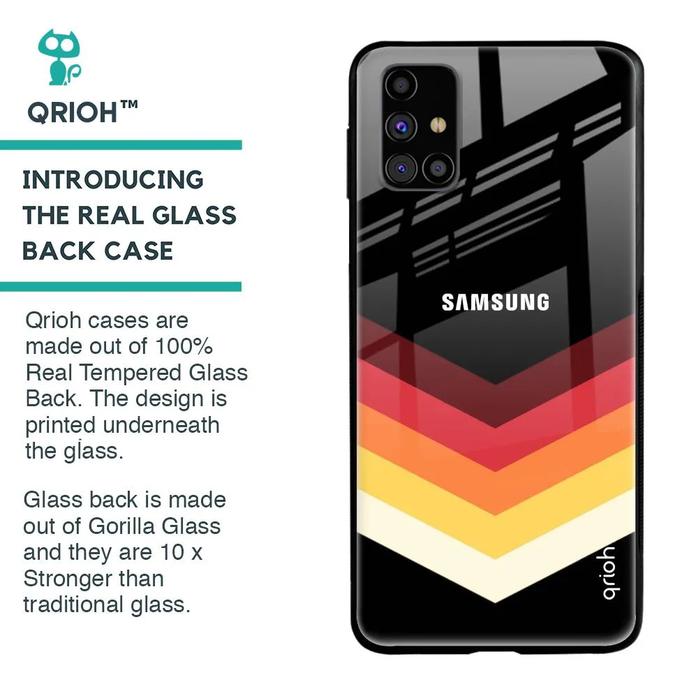 Abstract Arrow Pattern Glass Case For Samsung Galaxy M31s