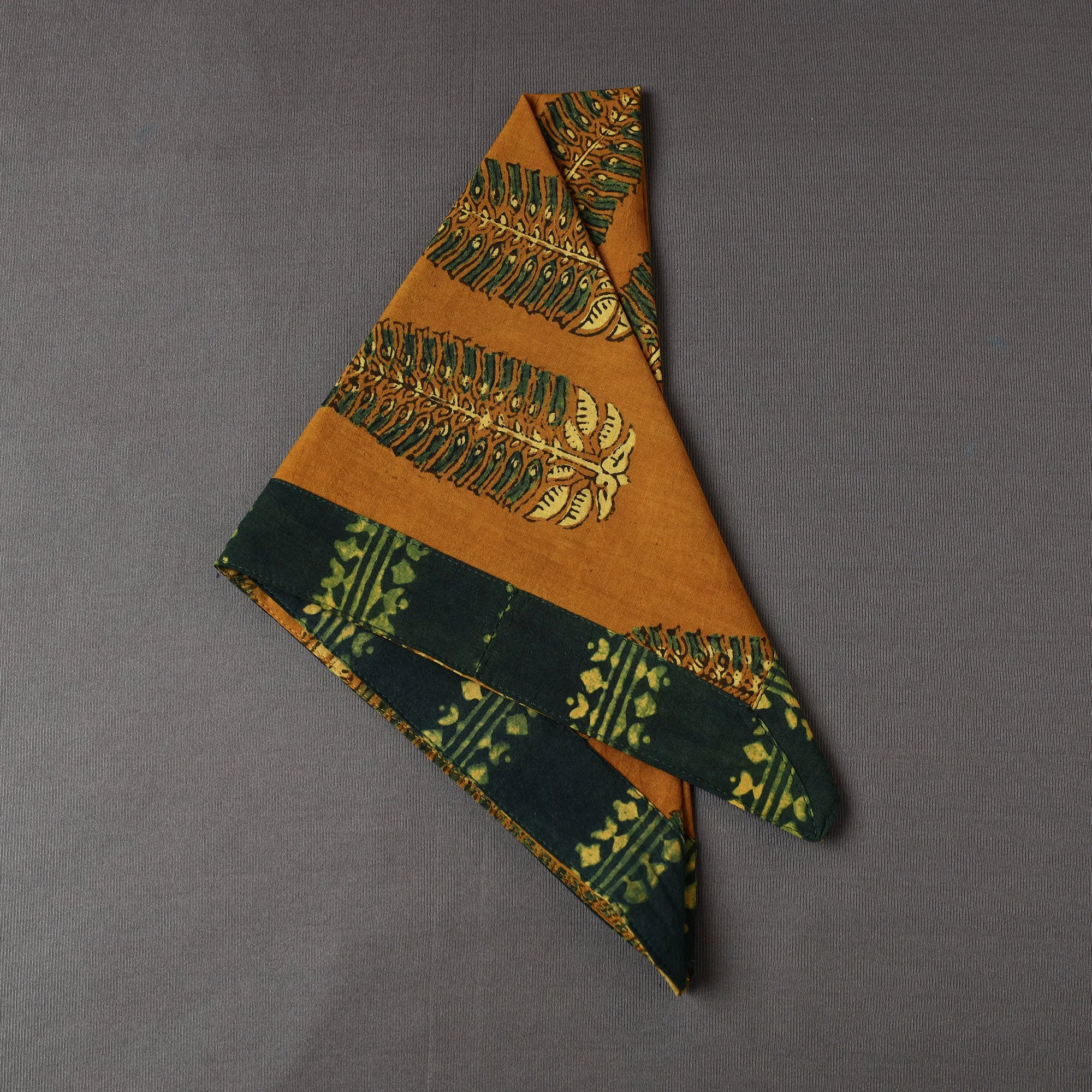 Ajrakh Block Printed Cotton Bandana