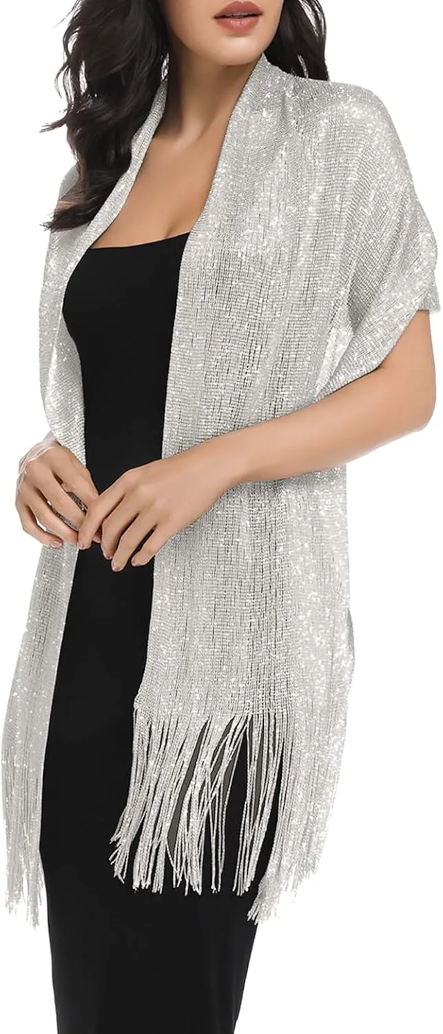 BANETTETA Shawls for Wraps Evening Dresses Scarf for Women Formal Shawl for Evening Party with Buckle for Wedding Shawl