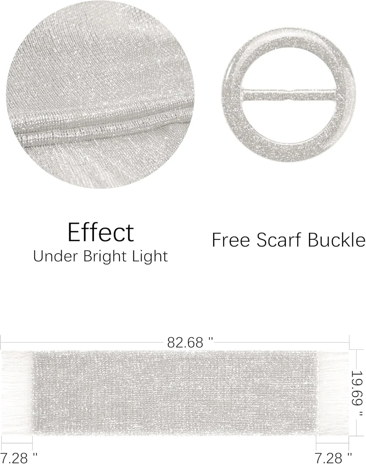BANETTETA Shawls for Wraps Evening Dresses Scarf for Women Formal Shawl for Evening Party with Buckle for Wedding Shawl