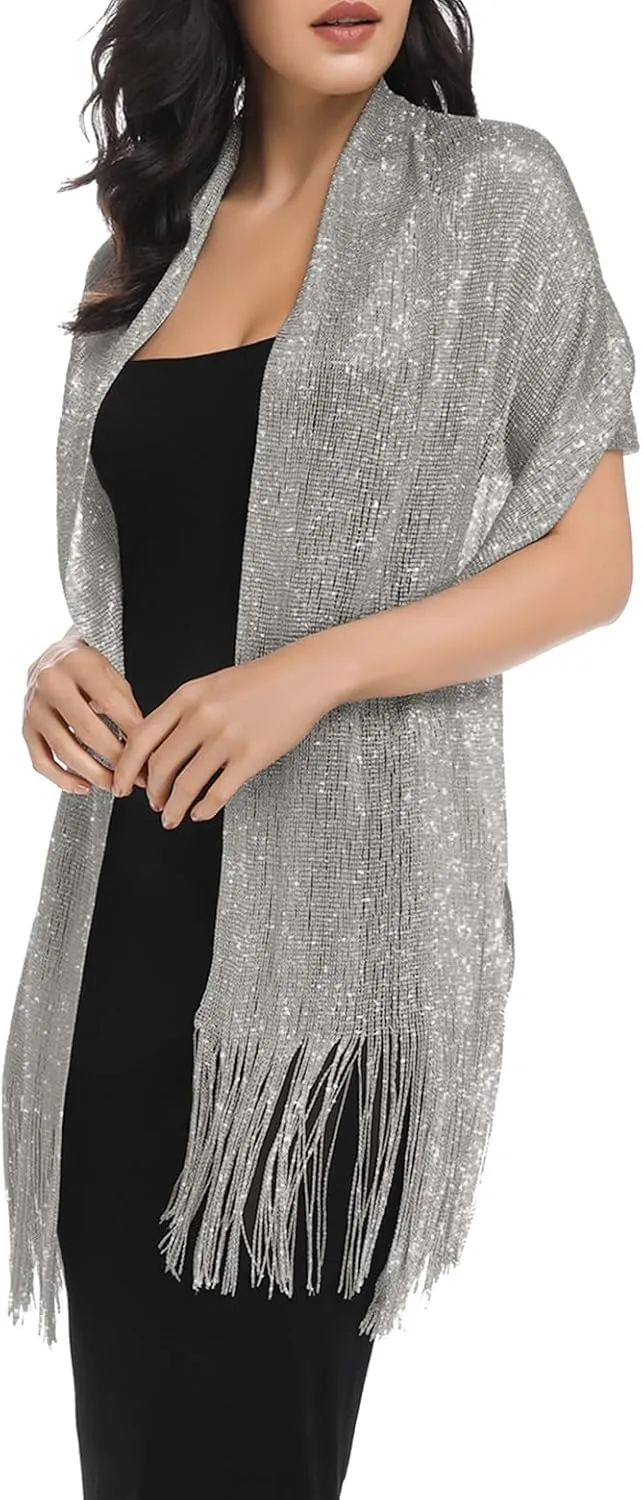 BANETTETA Shawls for Wraps Evening Dresses Scarf for Women Formal Shawl for Evening Party with Buckle for Wedding Shawl