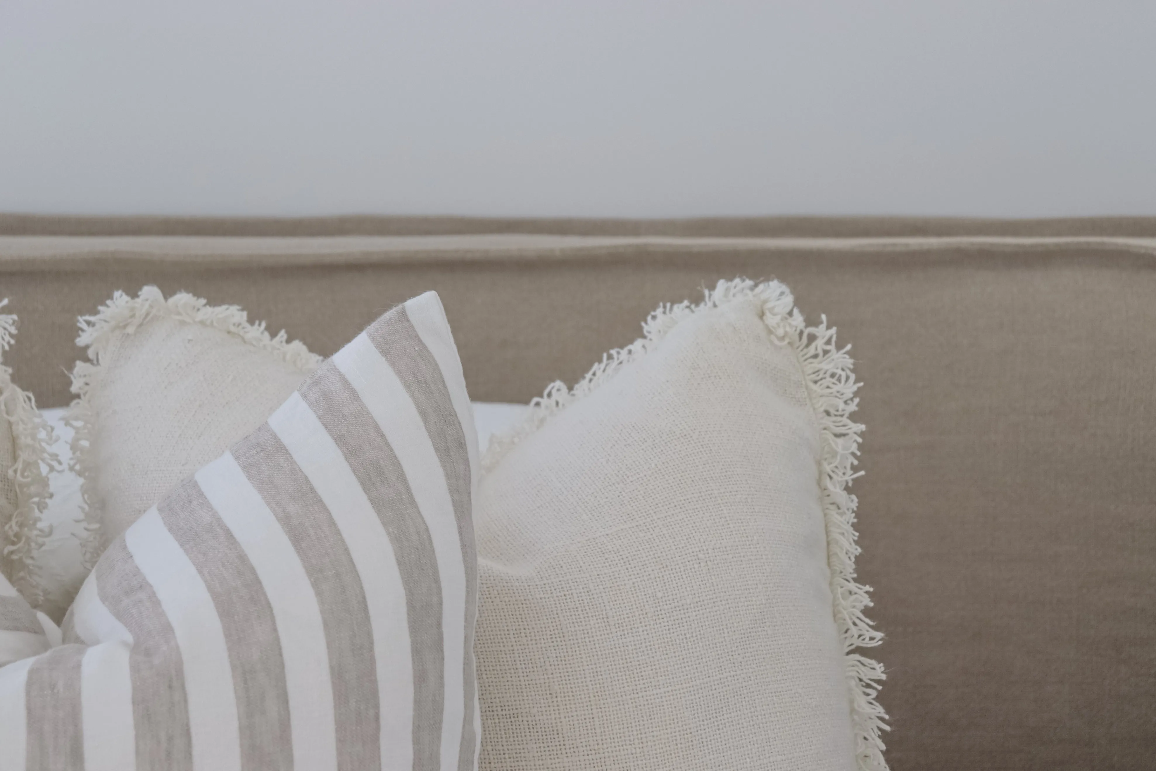 BEDOUIN FRINGE CUSHION | IVORY