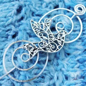 Bird Shawl Pin - Charmed Silver
