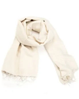 Brushed Woven Shawl in White