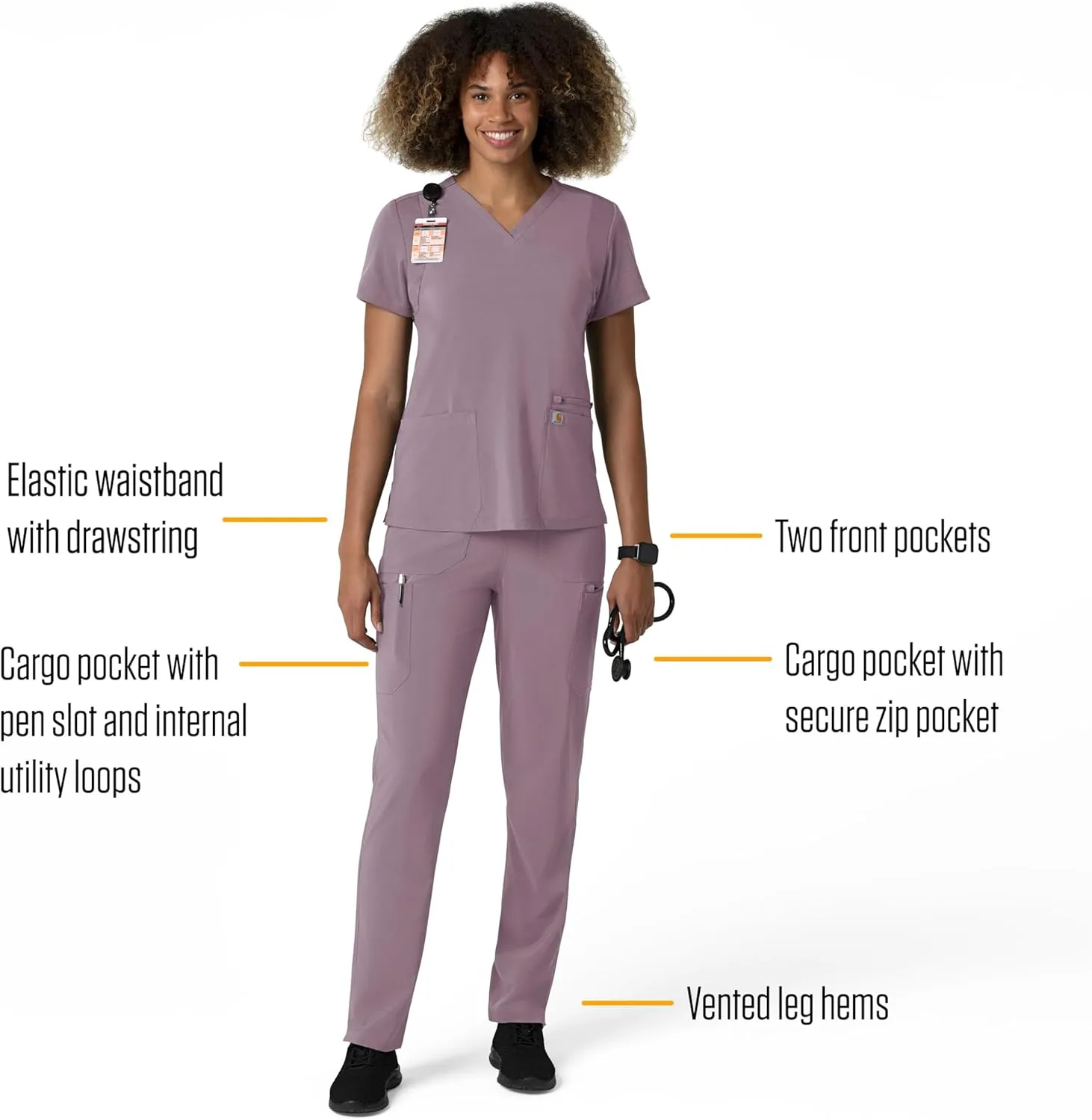 Carhartt Scrubs C53210 Women's Force Modern Fit Straight Leg Pant
