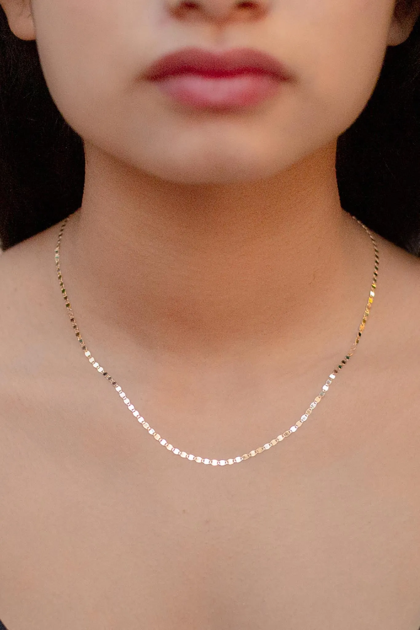 Carrie Hoffman- 16" 14K Flat Oval Necklace