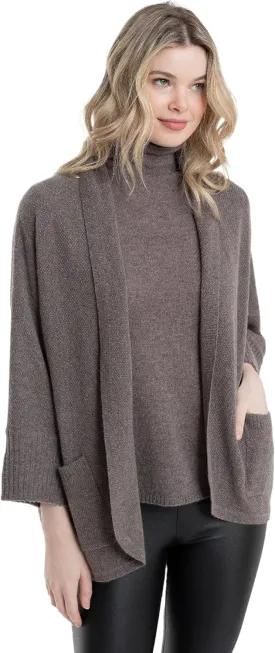 Cashmere Luxe 100% Cashmere Maggie Eliptical Cardigan - One Sized - Makes a Luxurious Gift!