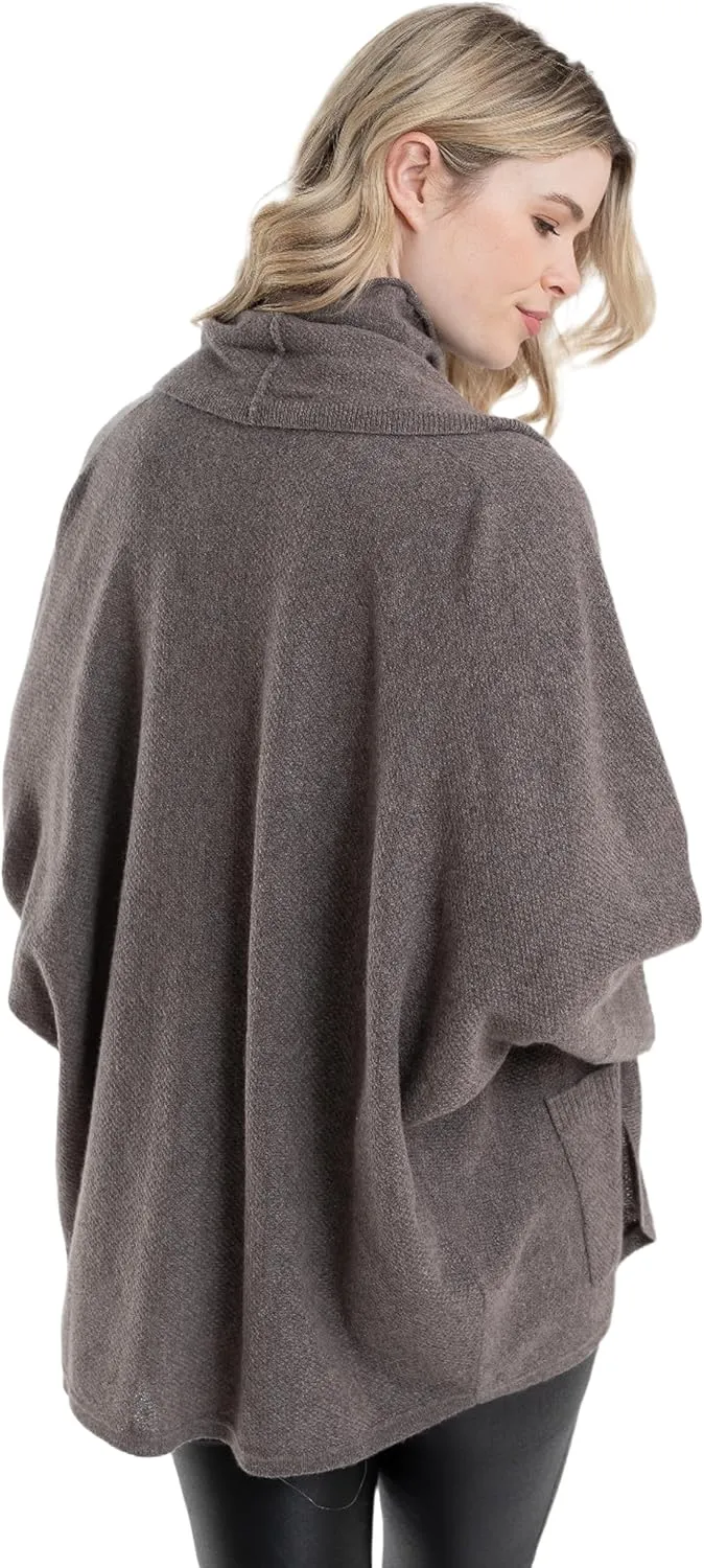 Cashmere Luxe 100% Cashmere Maggie Eliptical Cardigan - One Sized - Makes a Luxurious Gift!