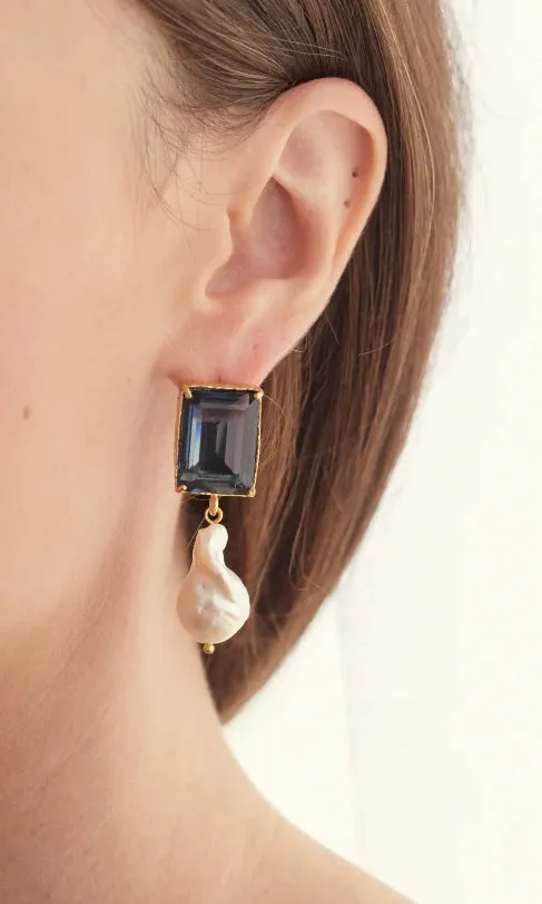Christie Nicolaides Evie Earrings - Midnight Blue