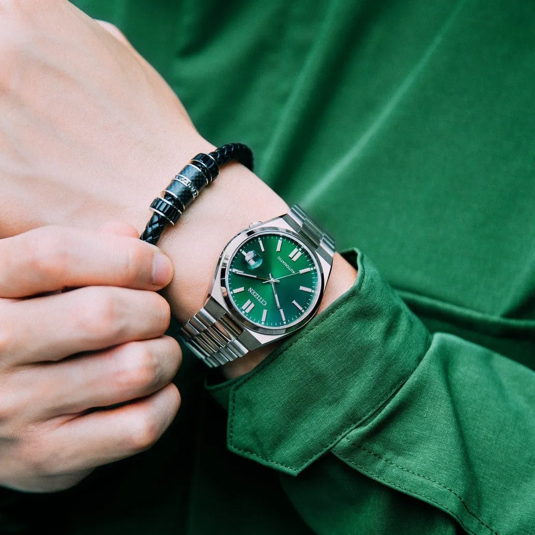 Citizen Tsuyosa Series Mens Automatic Watch - Green Dial, Model NJ0150-81X