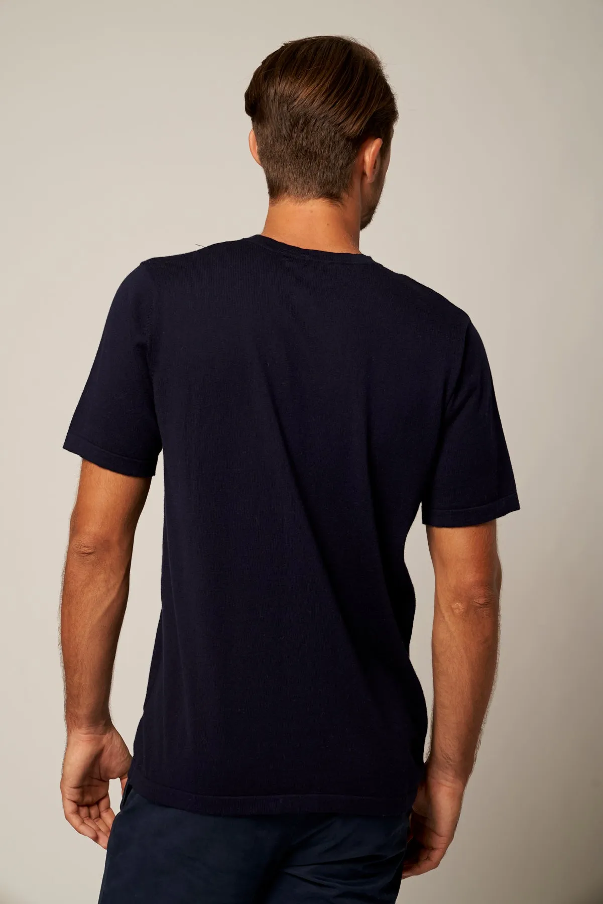 Classic Crew Neck Cotton Cashmere T-Shirt