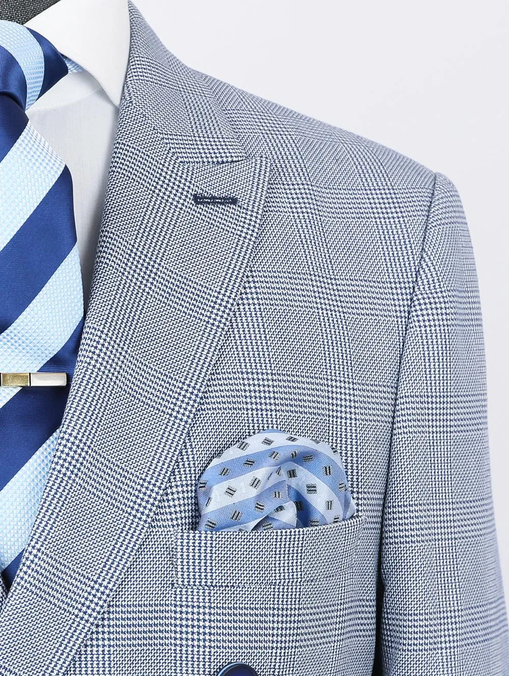 Double Breasted Of Gray Bespoke Men Suit Tailored