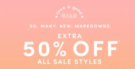 Extra 50% off all sale styles
