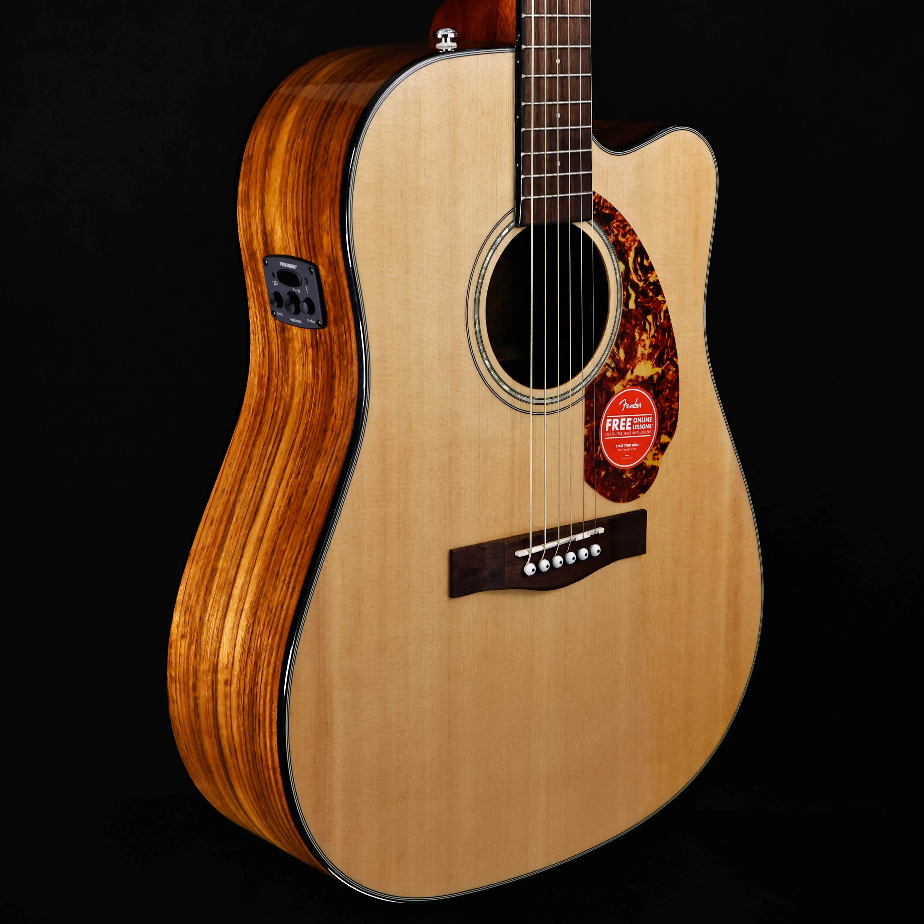 Fender CD-140SCE Dreadnought, Walnut Fb, Natural w/case 4lbs 10.3oz
