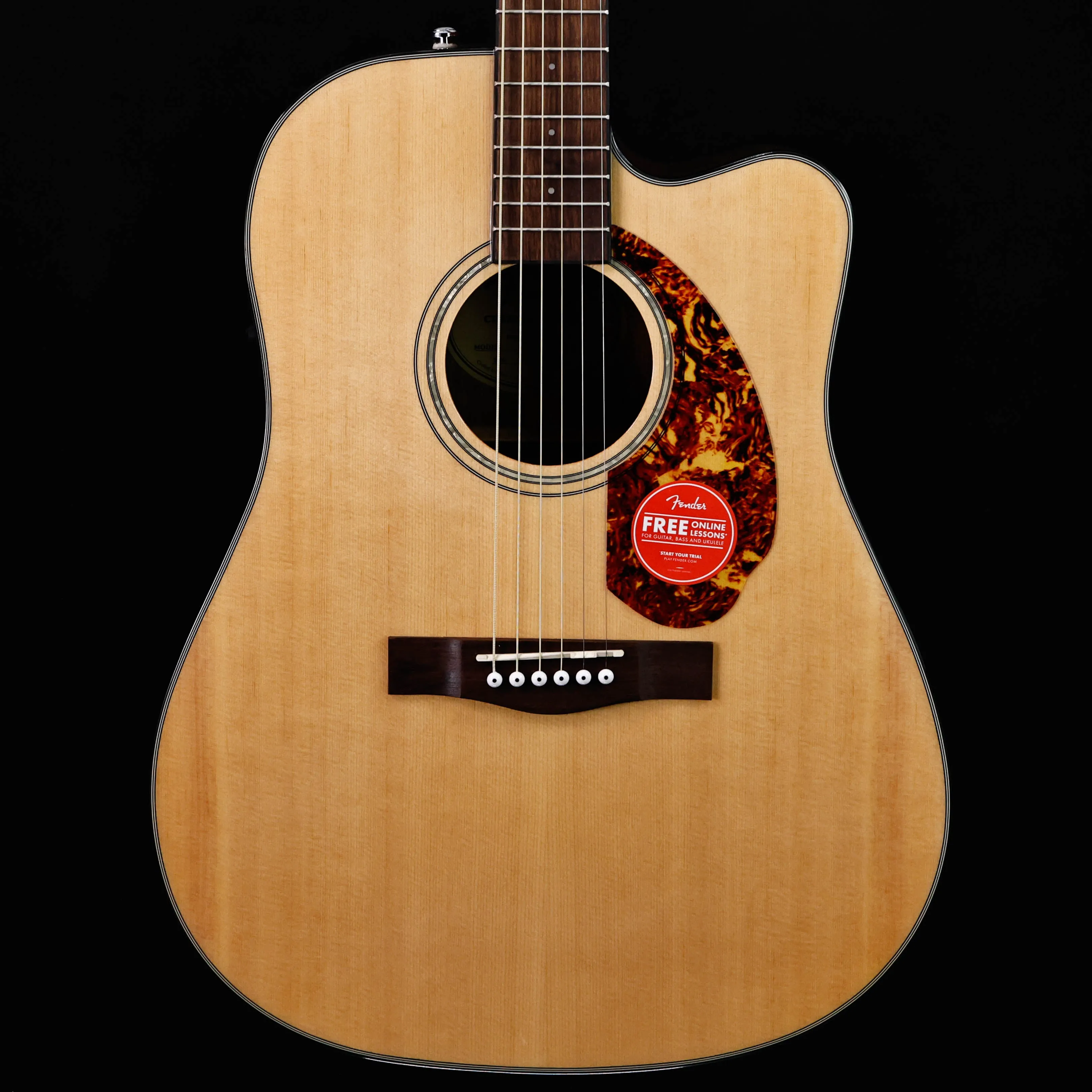 Fender CD-140SCE Dreadnought, Walnut Fb, Natural w/case 4lbs 10.3oz