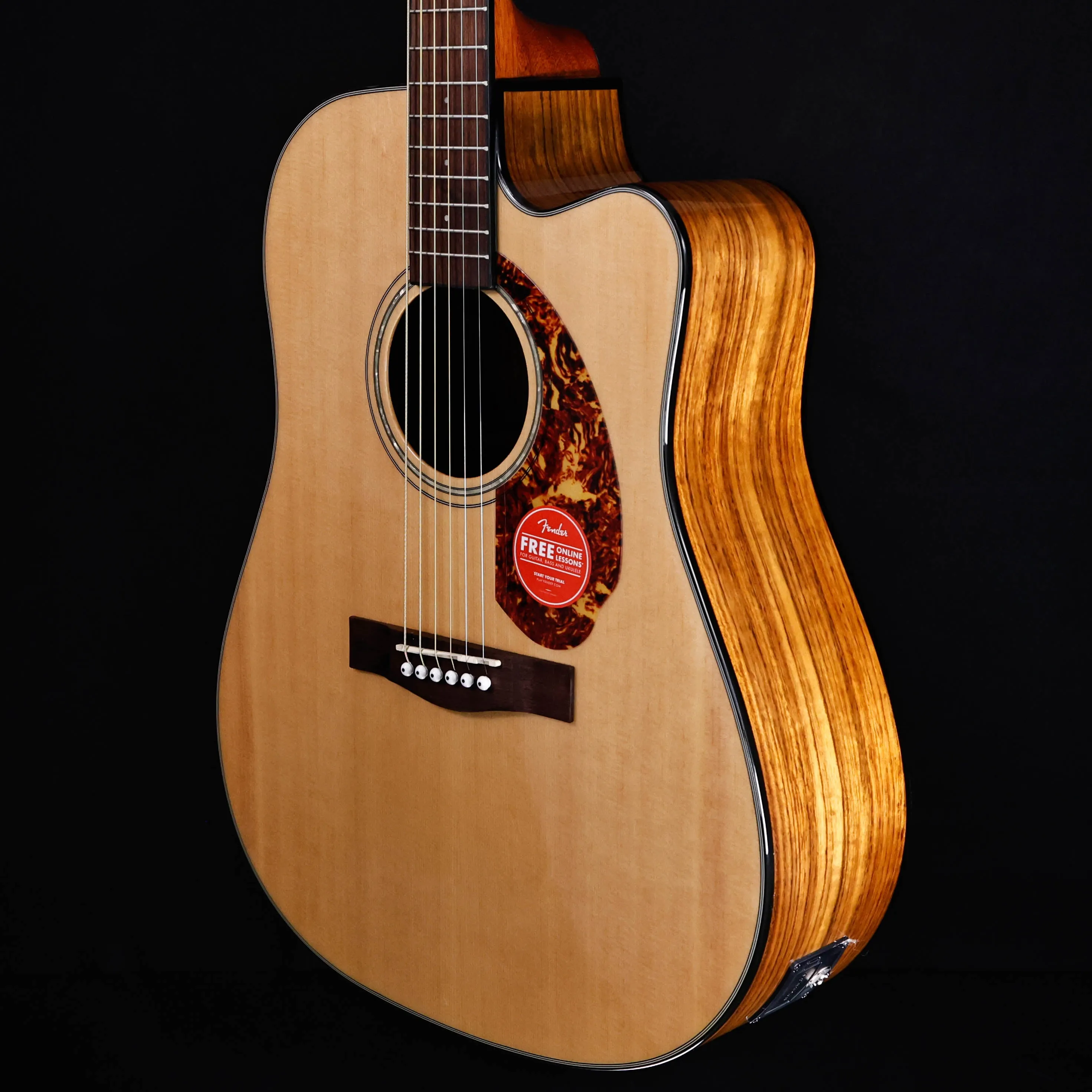 Fender CD-140SCE Dreadnought, Walnut Fb, Natural w/case 4lbs 10.3oz