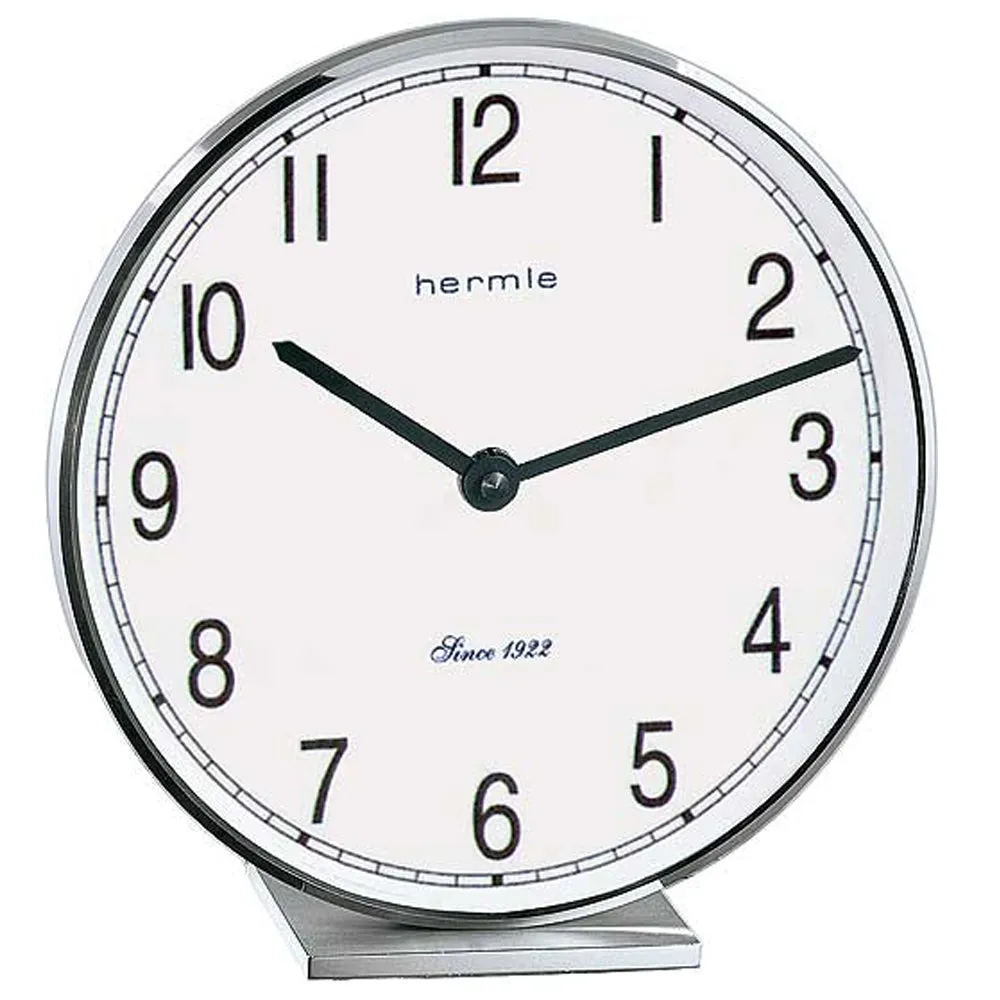 Hermle Fremont Brass Table Clock (Silver) - Made In Germany
