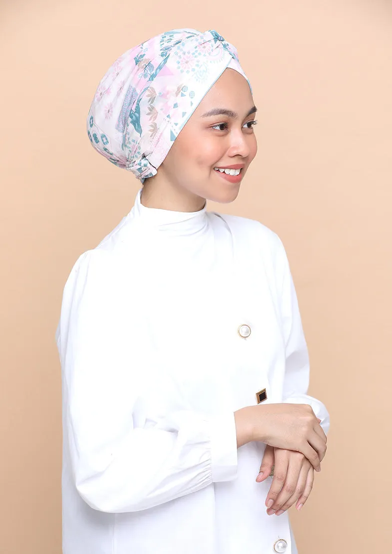 Kamila Serene- Cap Shawl- Mosaic Chiffon