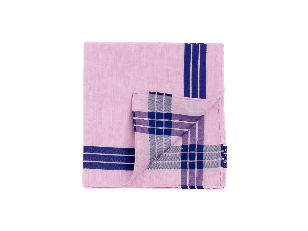 Lilac-Navy Adelie Pocket Square