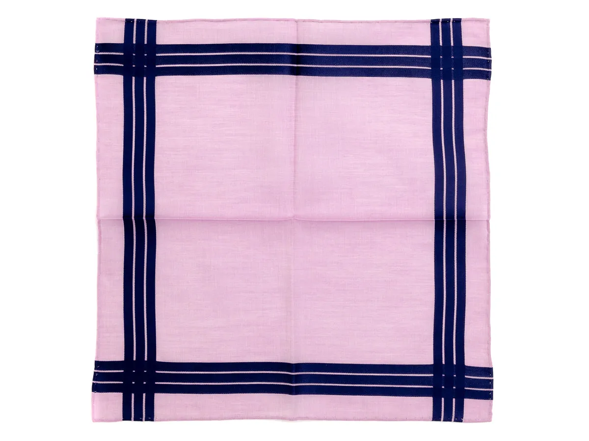 Lilac-Navy Adelie Pocket Square