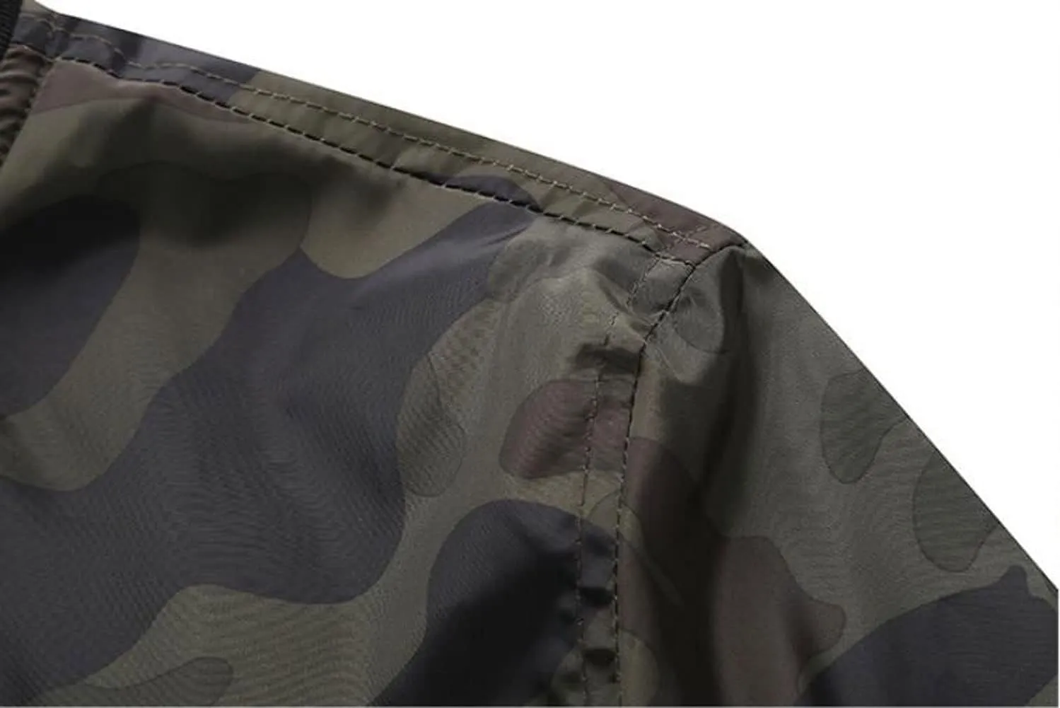 Mens Outwear Bomber Jacket Lightweight Military Casual Windbreak Camouflag Coat