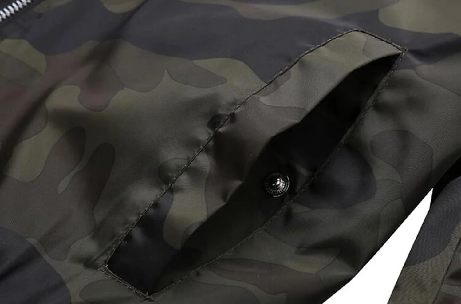 Mens Outwear Bomber Jacket Lightweight Military Casual Windbreak Camouflag Coat