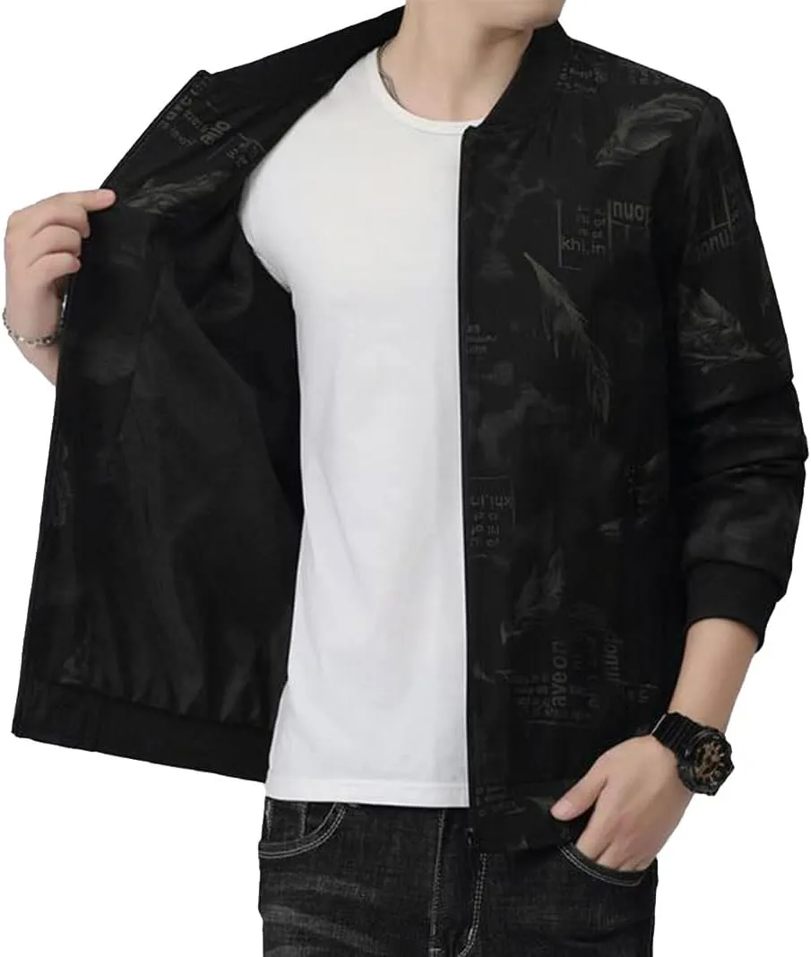 Mens Outwear Bomber Jacket Lightweight Military Casual Windbreak Camouflag Coat
