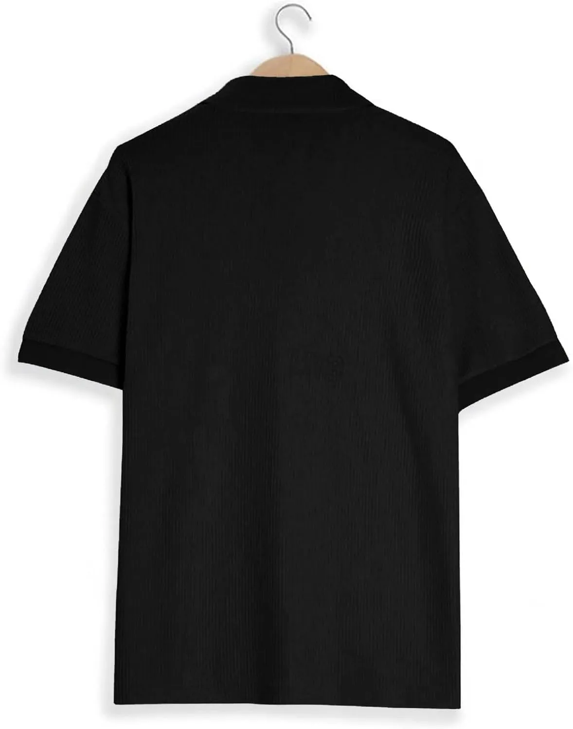 Men's Waffle Knit Polo Shirts Summer Short Sleeve Texture Lightweight Golf Shirts Sweater Muscle T-Shirt Tops