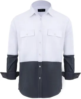 PASHARTUK Cotton Regular Fit Mens Long Sleeve Shirts Button Down Shirts for Men
