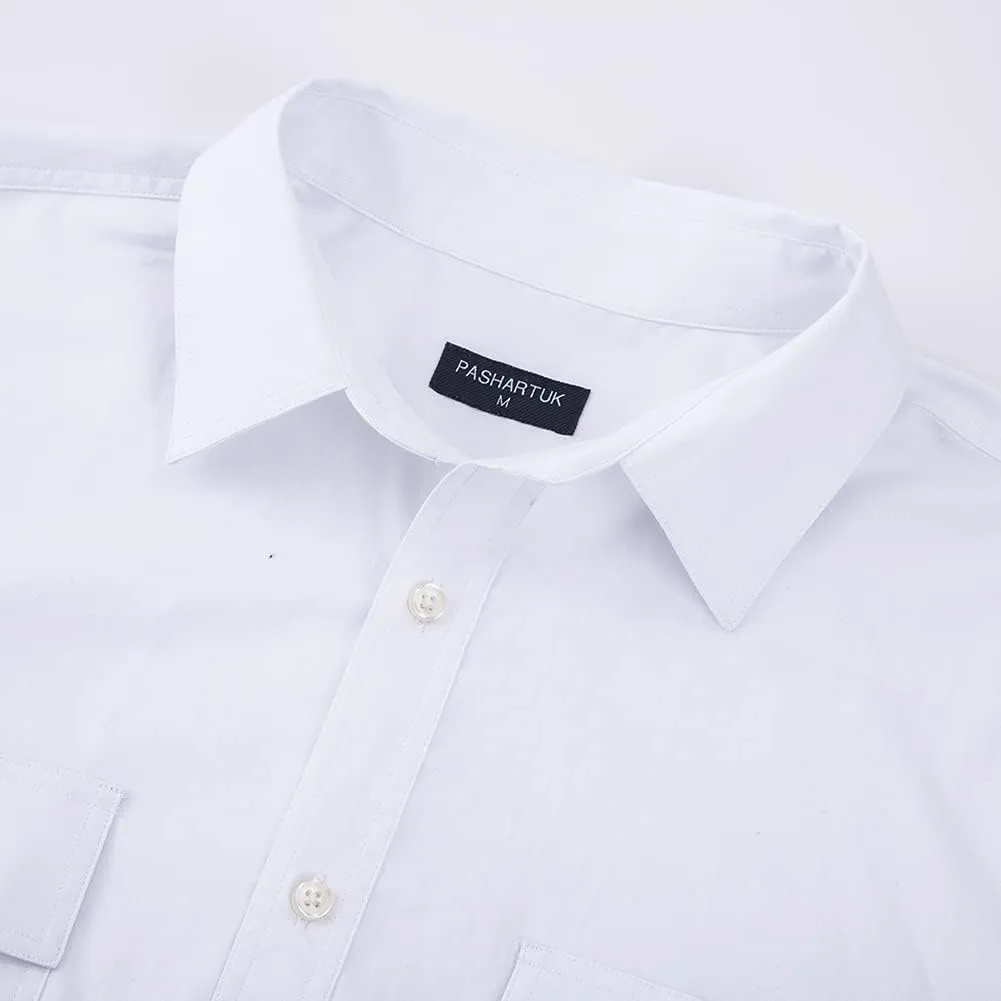 PASHARTUK Cotton Regular Fit Mens Long Sleeve Shirts Button Down Shirts for Men