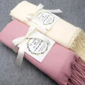 Personalized  Bridesmaid Gift, Bridal Wrap, Wedding Scarf, Bridesmaid Shawl, Bridal Shower Favors, Bridesmaid Proposal, Pashmina, Monogram