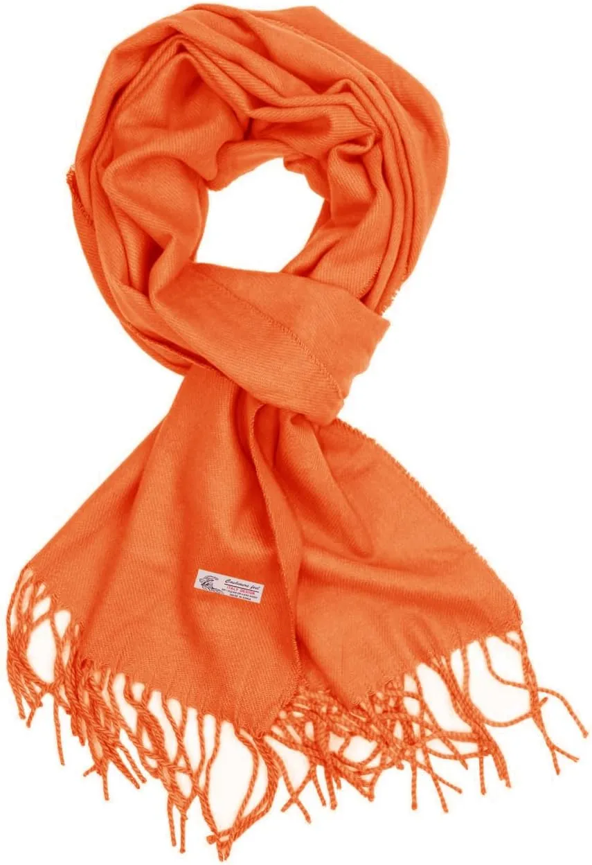Plain Solid Color Cashmere Feel Classic Soft Luxurious Winter Scarf For Men Women