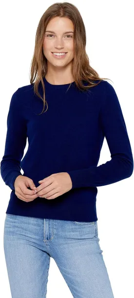 State Cashmere Womens Essential Crewneck Sweater 100% Pure Cashmere Classic Long Sleeve Pullover