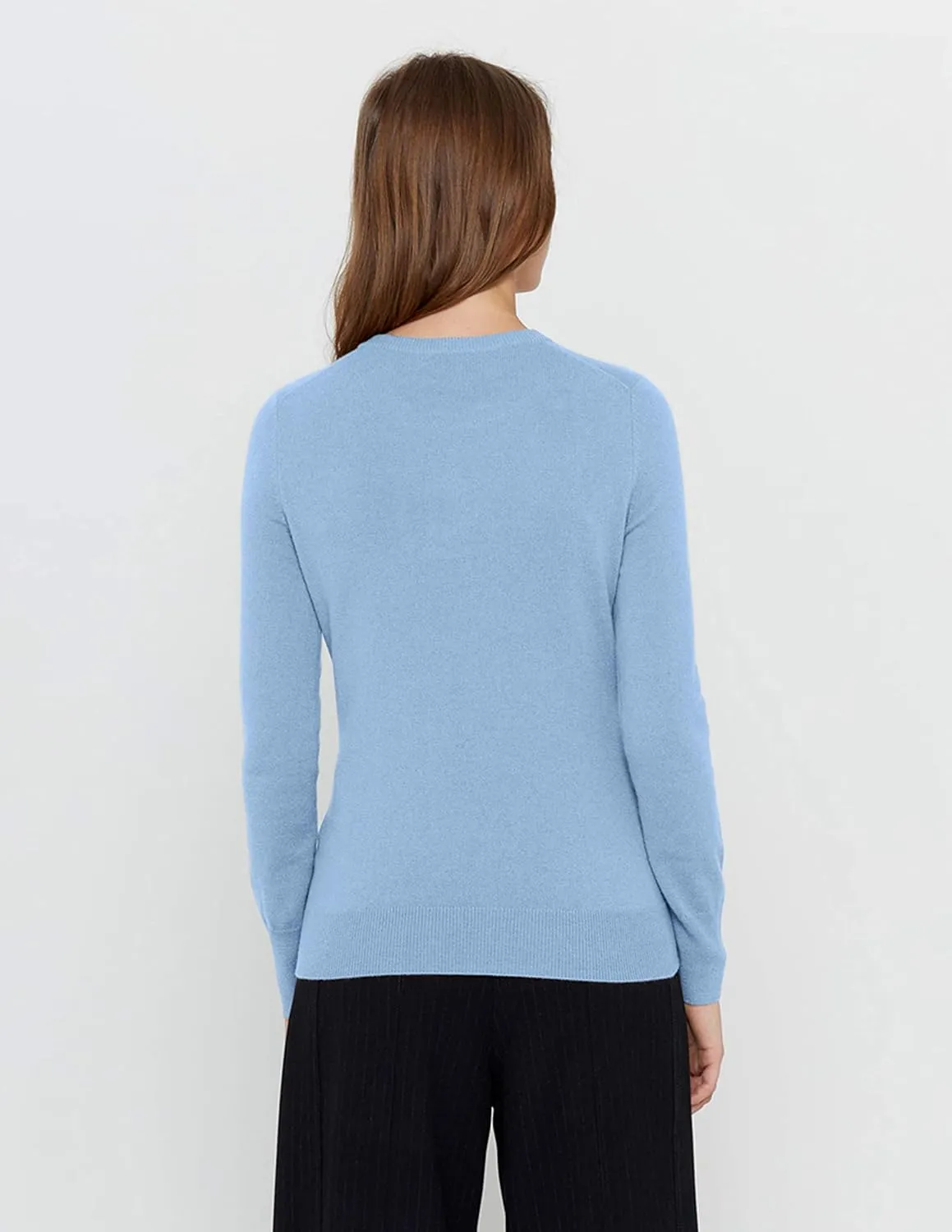 State Cashmere Womens Essential Crewneck Sweater 100% Pure Cashmere Classic Long Sleeve Pullover