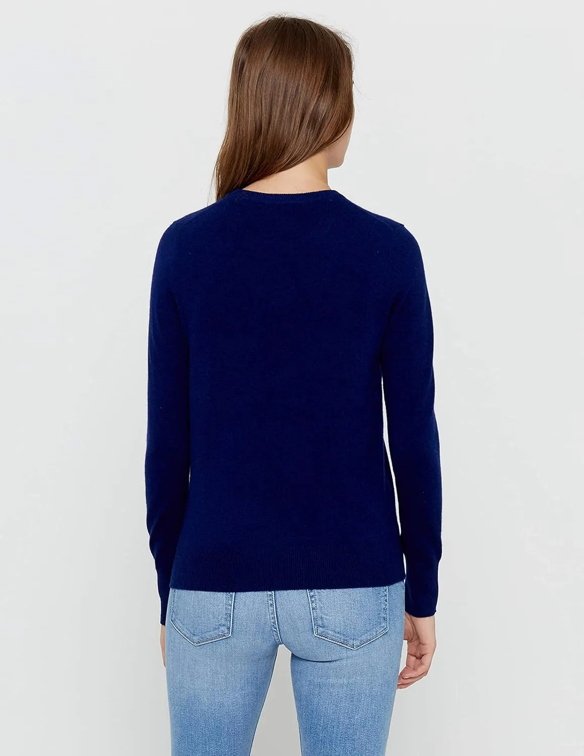 State Cashmere Womens Essential Crewneck Sweater 100% Pure Cashmere Classic Long Sleeve Pullover