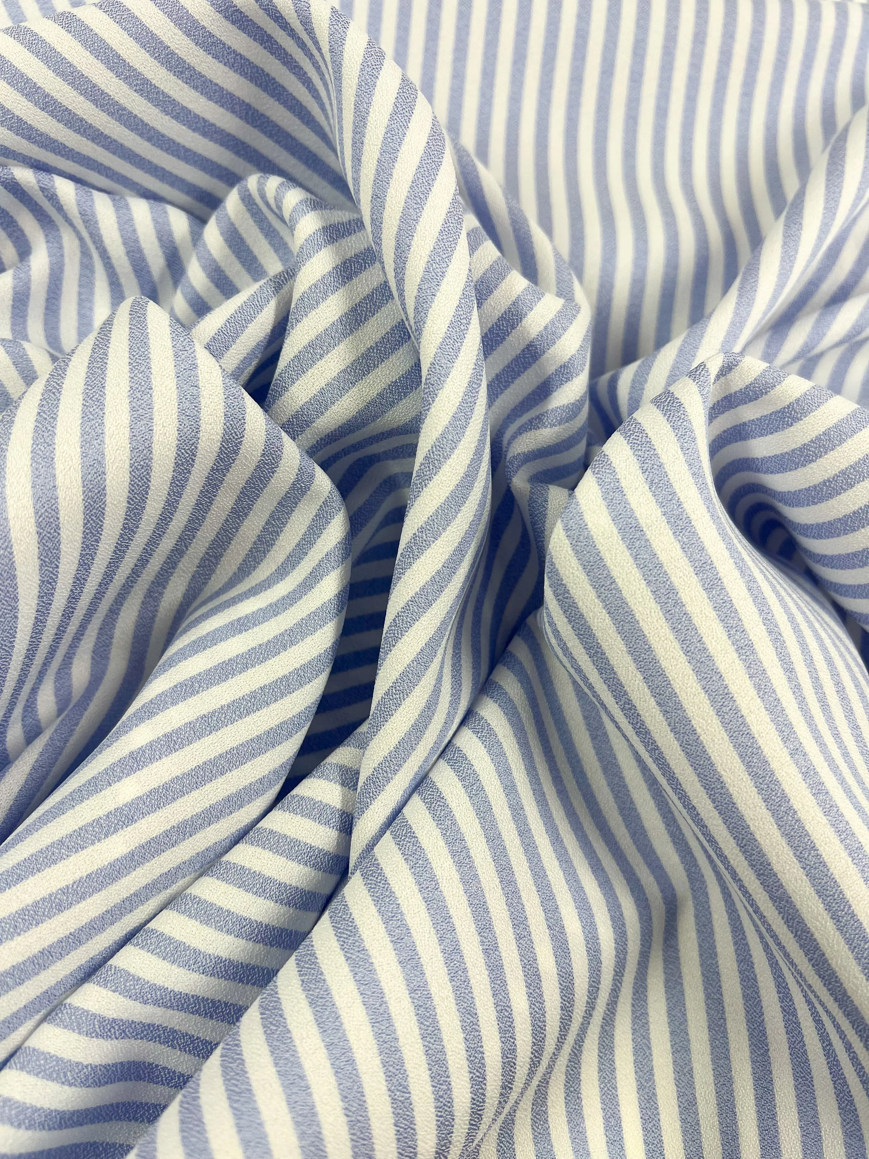Striped Crepe - Pale Iris - 150cm