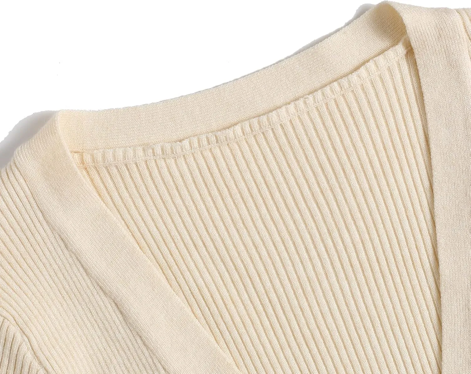 Women V-Neck Long Sleeve Slim Fall Sweater Knitted Midi Dress