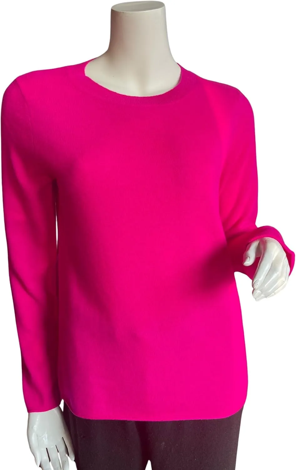Women's 100% Cashmere Long Sleeve Crew Neck Sweater. Comfort, Luxury, and Soft Silky Texture - Essential Classic Pullover