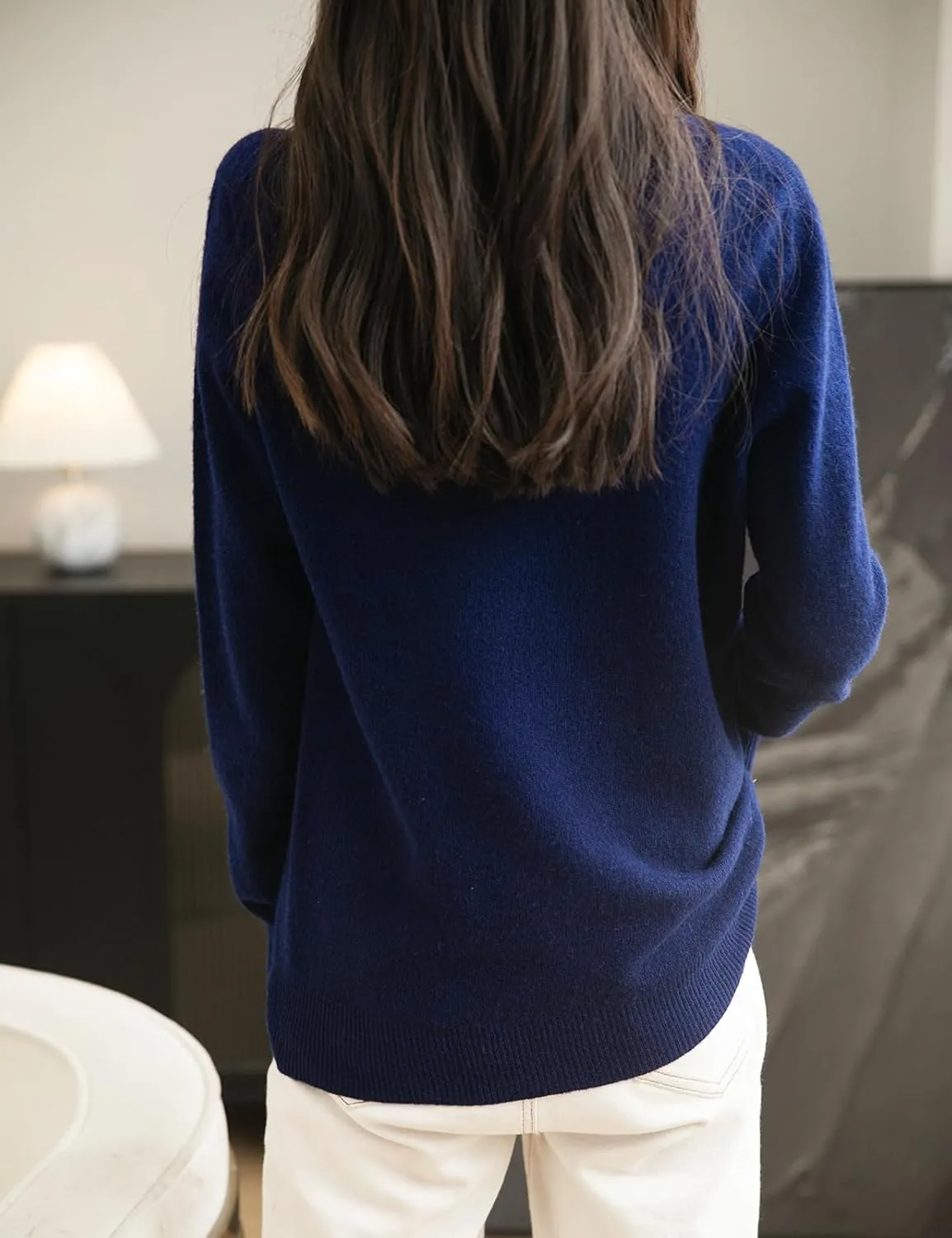 Women's 100% Merino Wool Seamless Sweater Turtleneck First-Line Ready to Wear Long Sleeve Knitted Pullover Tops