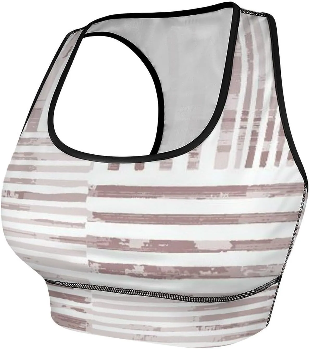 Women's Modern Geometric Brush Workout Sets 2 Piece Gym Sets High Waisted Yoga Shorts with Sports Bra