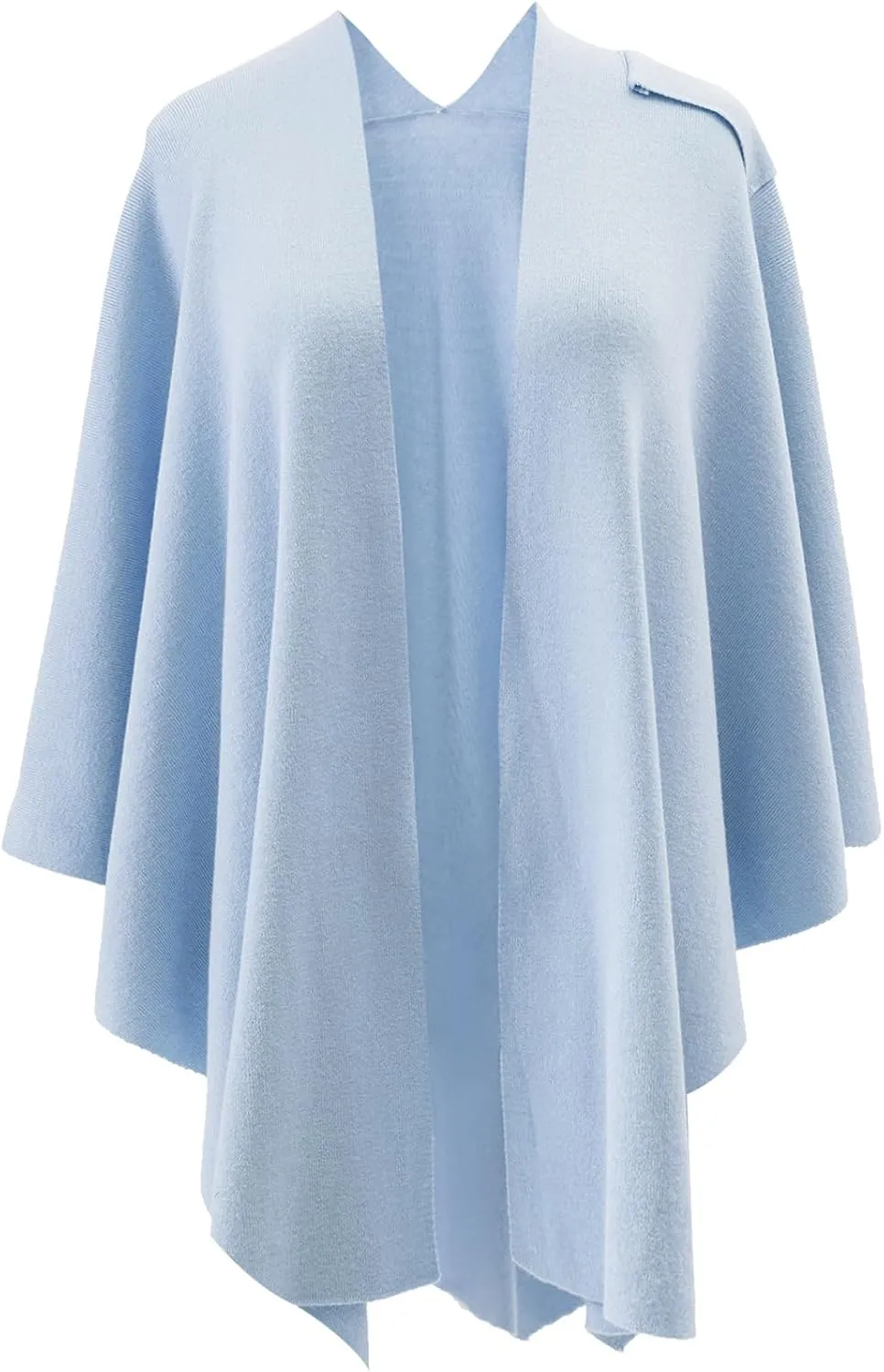 Womens Open Front Poncho Sweater Wrap Topper Knitted Elegant Shawls Cape for Spring Fall Winter