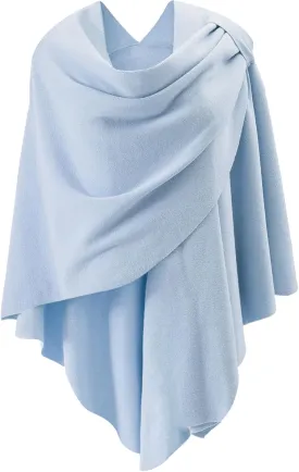 Womens Open Front Poncho Sweater Wrap Topper Knitted Elegant Shawls Cape for Spring Fall Winter
